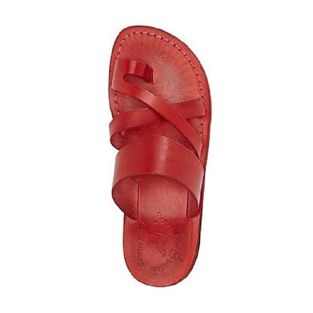 Red Leather Cross-Strap mens Slide Sandals Levi Red Men main image 2