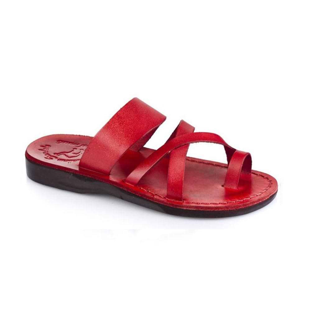 The Good Shepherd Red Leather Toe Loop Sandal