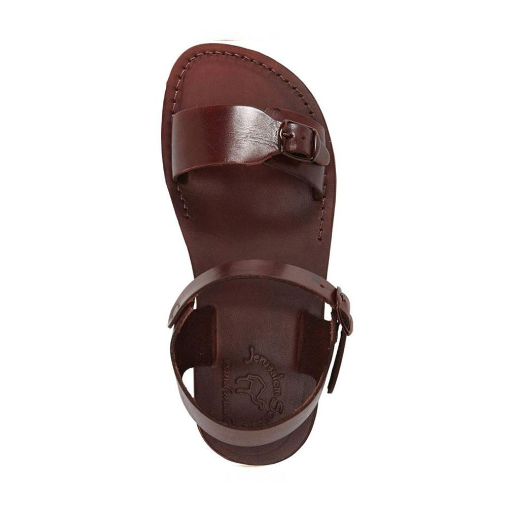 Brown leather sandals with side buckle size 10/43 Men main image 3