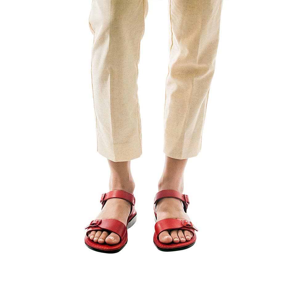The Original | Red Leather Adjustable Strap Sandal