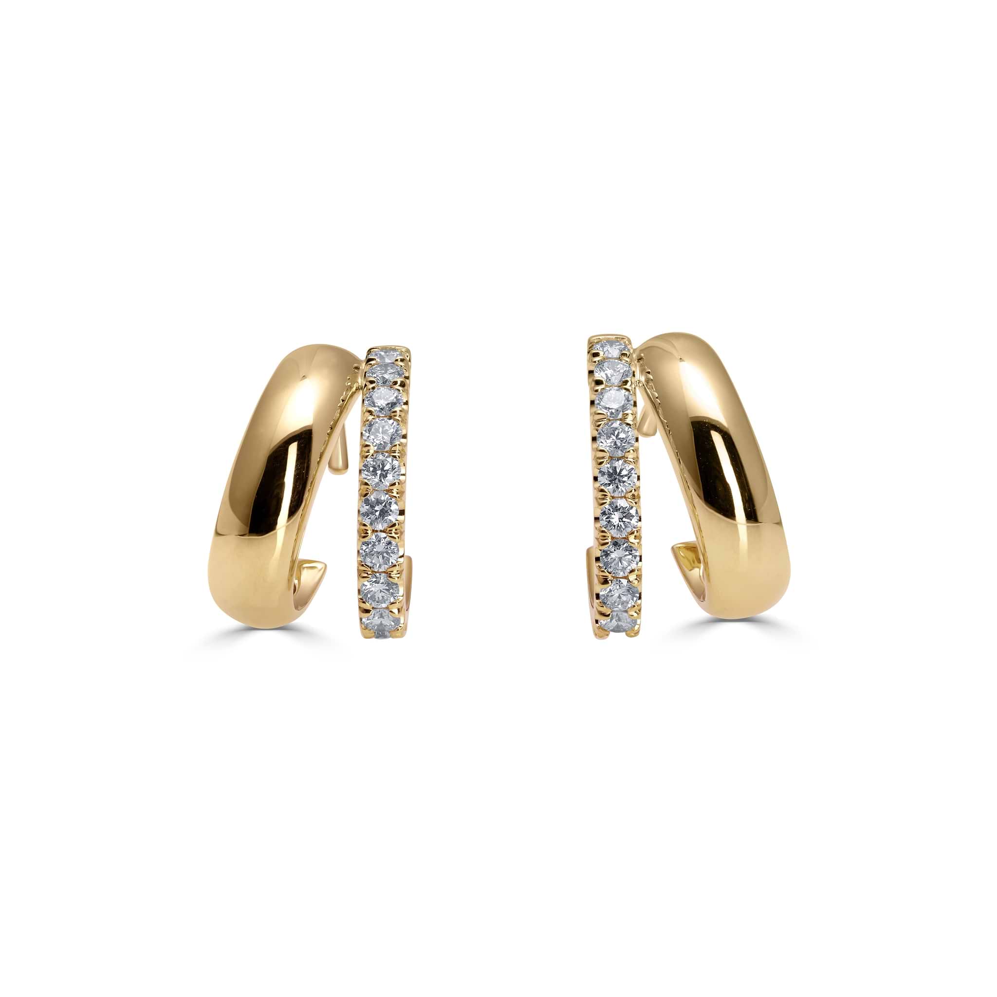 Diamond Huggie Earrings