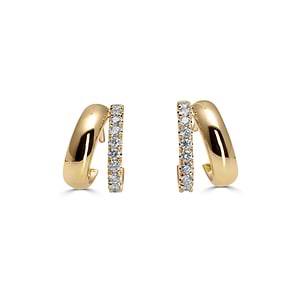 Diamond Huggie Earrings