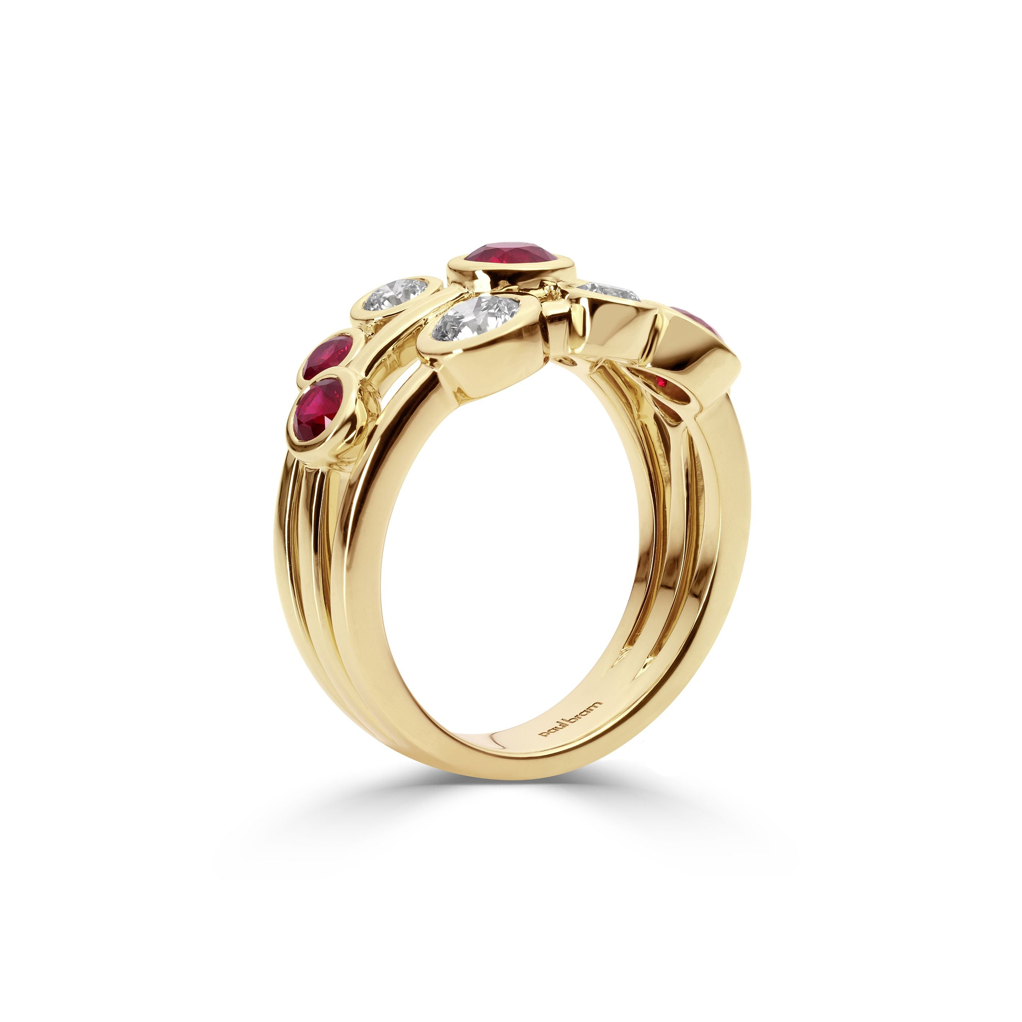 Saturn Ruby & Diamond Dress Ring