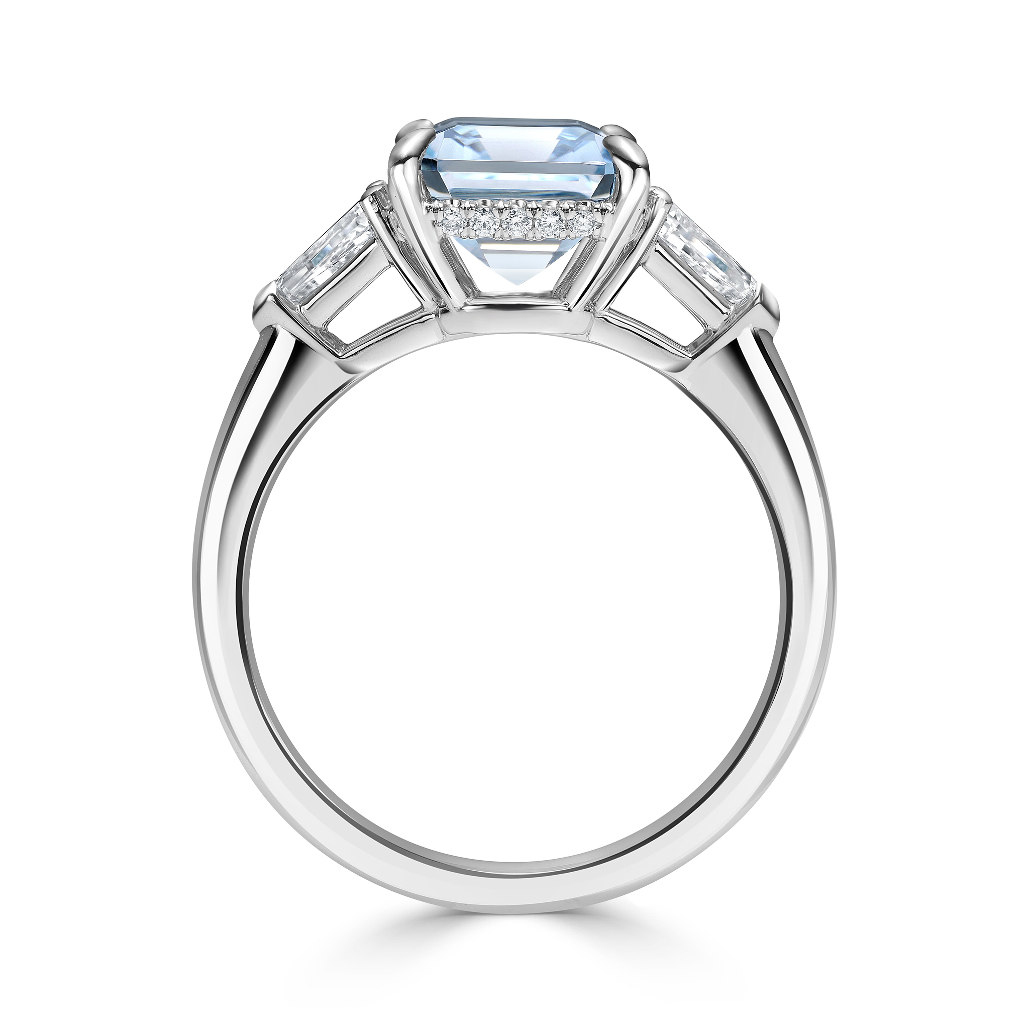 Aquamarine & Diamond Trilogy Ring - Cali Ring | Paul Bram