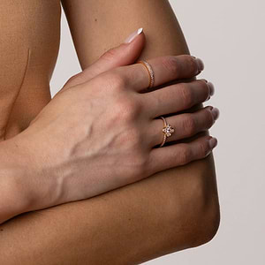 Pink Argyle Flower Ring Primrose 18ct Rose Gold