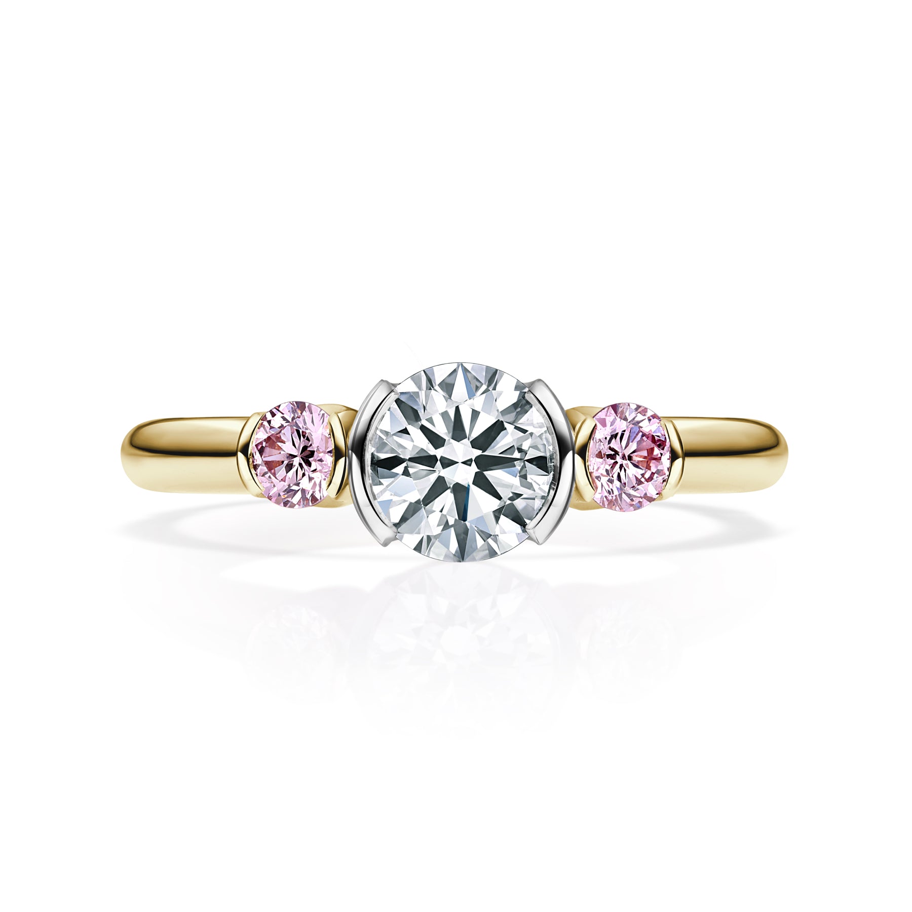 René - Pink & White Diamond Trilogy Ring Ring | Paul Bram