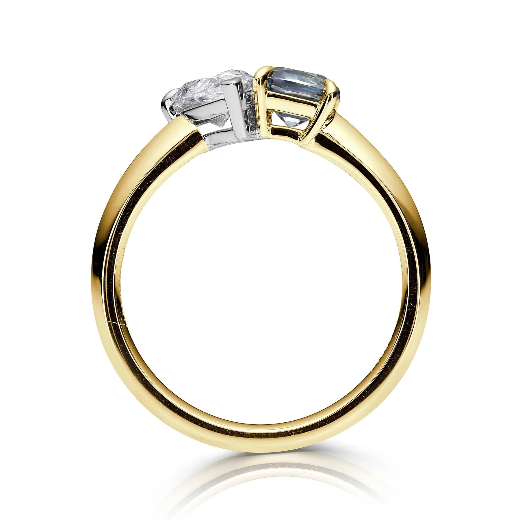 Toi et Moi - Green Sapphire & Pear