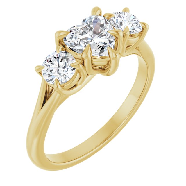 14K Yellow Engagement Ring Mounting
