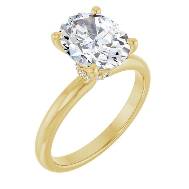 18K Yellow Engagement Ring Mounting