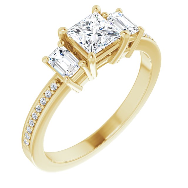 14K Yellow Engagement Ring Mounting