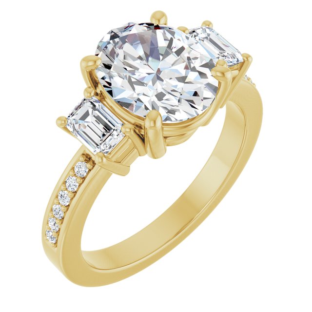 14K Yellow Engagement Ring Mounting