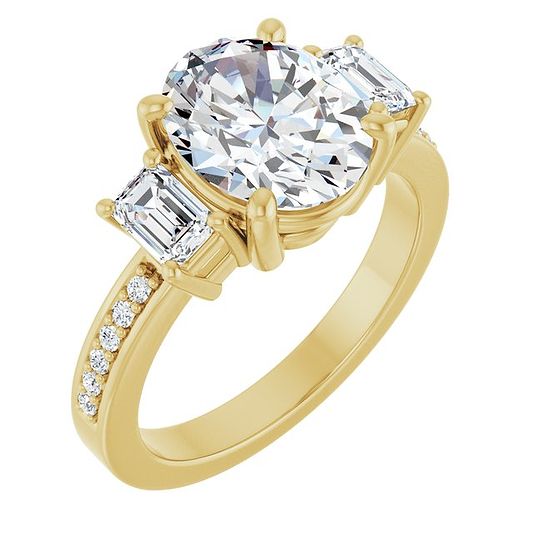 14K Yellow Engagement Ring Mounting