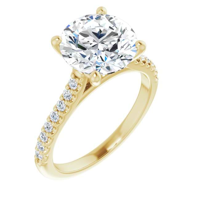 14K Yellow Engagement Ring Mounting