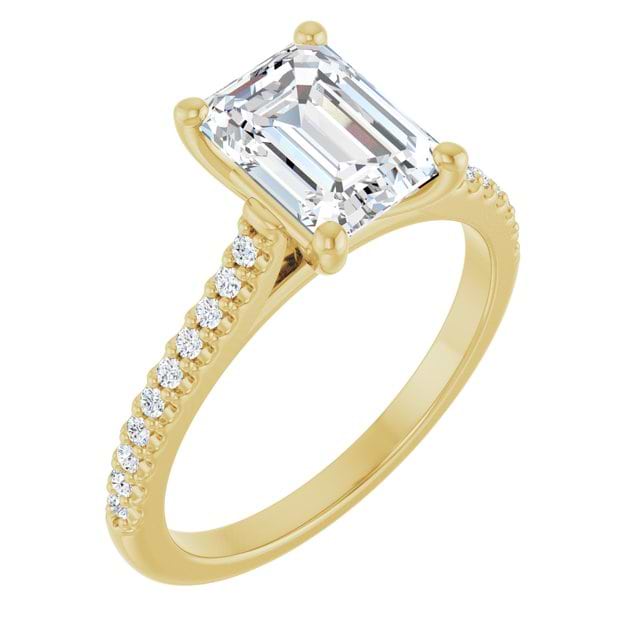 18K Yellow Engagement Ring Mounting