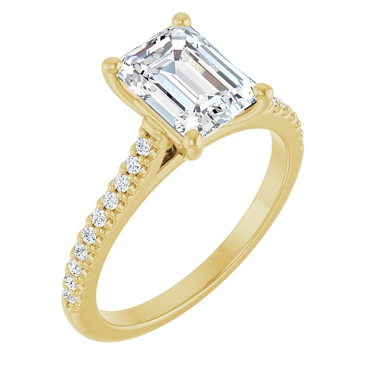 18K Yellow Engagement Ring Mounting
