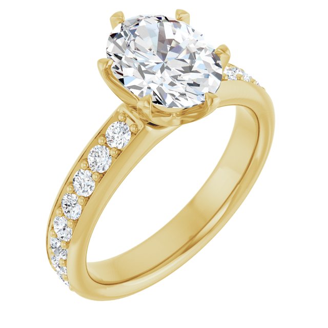 14K Yellow Engagement Ring Mounting