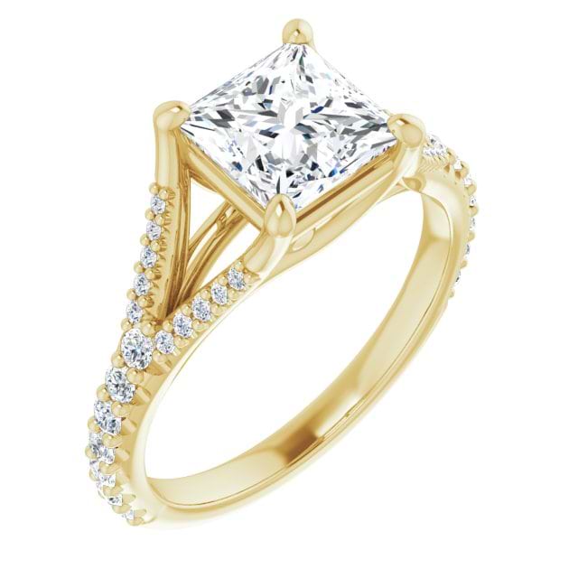 14K Yellow Engagement Ring Mounting