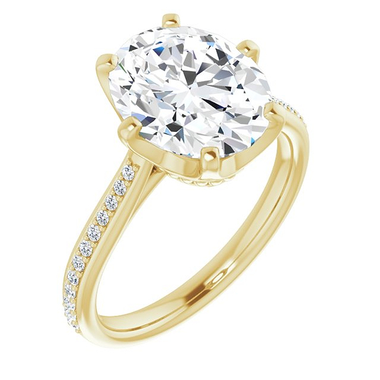 18K Yellow Engagement Ring Mounting