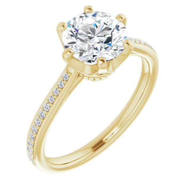 18K Yellow Engagement Ring Mounting