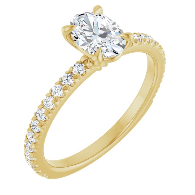 14K Yellow Engagement Ring Mounting
