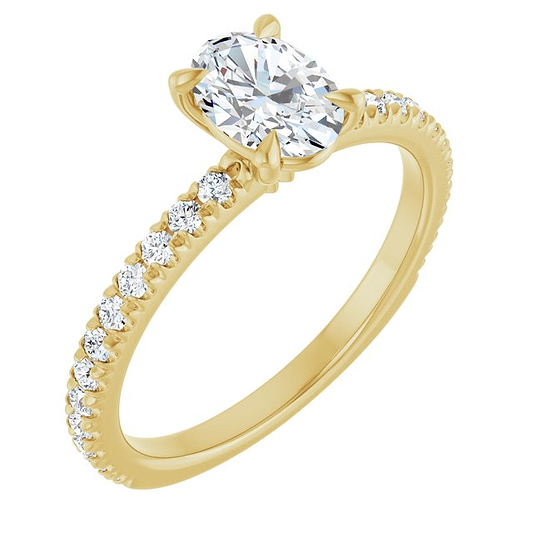 14K Yellow Engagement Ring Mounting