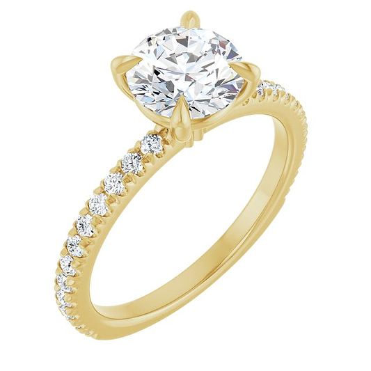 18K Yellow Engagement Ring Mounting