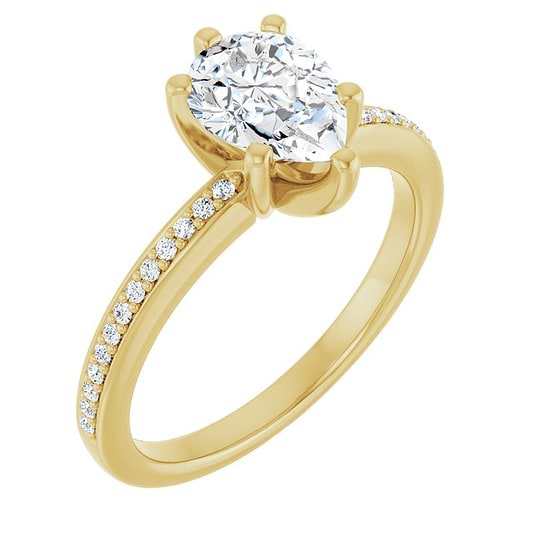 14K Yellow Engagement Ring Mounting