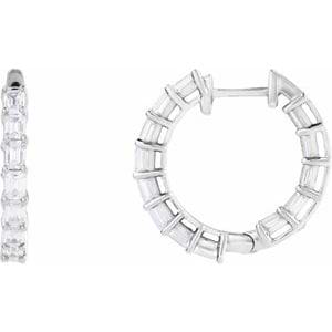 Lab-Grown Diamond Inside-Outside 21.2 mm Hoop Earrings