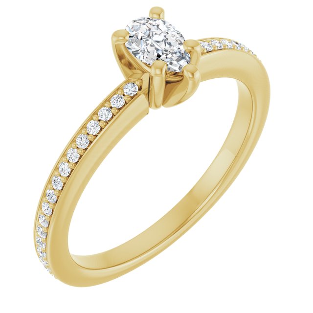 14K Yellow Engagement Ring Mounting