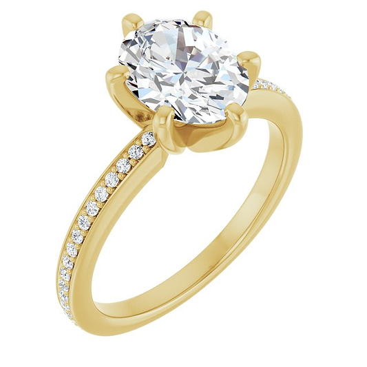 14K Yellow Engagement Ring Mounting