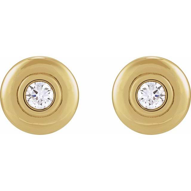 14k-yellow-1/5-ctw-lab-grown-diamond-puffed-stud-earrings