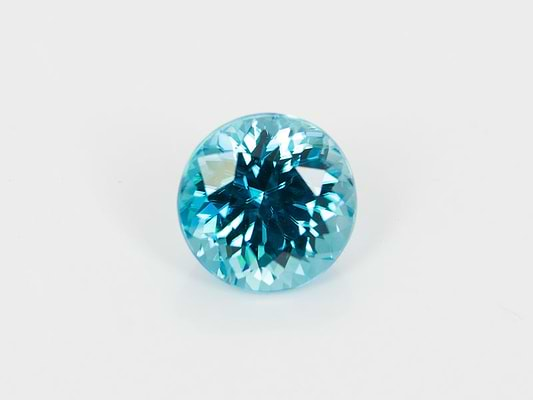 Round Blue Zircon 3.24ct