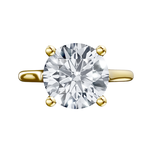 14K white 6.2mm round Engagement Ring Mounting