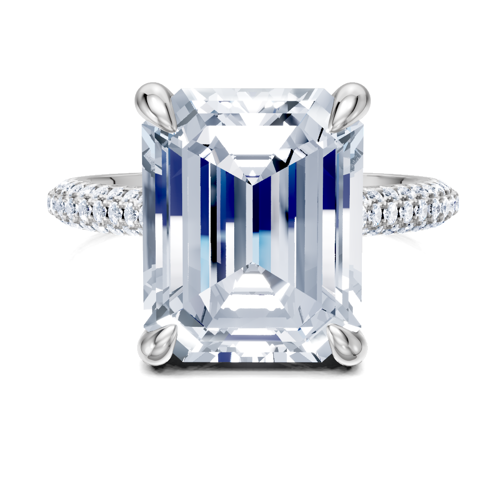 14K white 11.4X8mm oval Engagement Ring Mounting