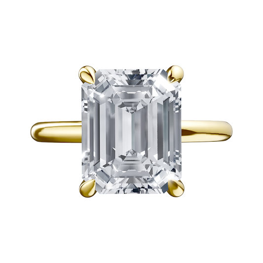 14K white 7.5 mm round Engagement Ring Mounting