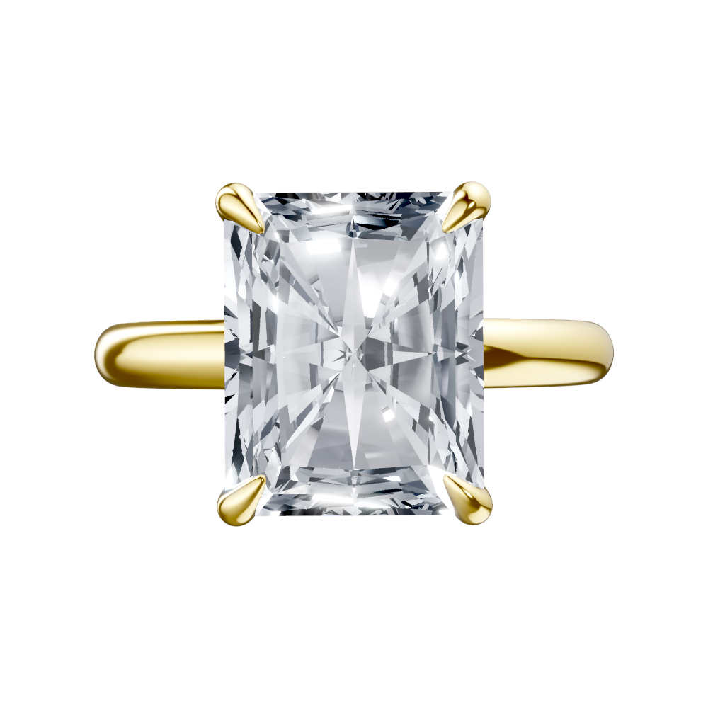 14K white 9.4 mm round Engagement Ring Mounting