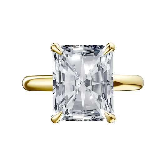 14K white 9.4 mm round Engagement Ring Mounting