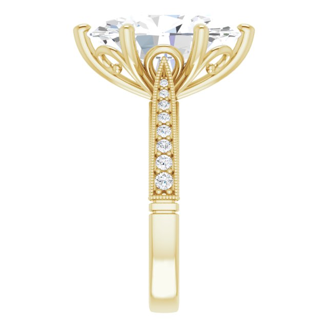 14K Yellow Engagement Ring Mounting