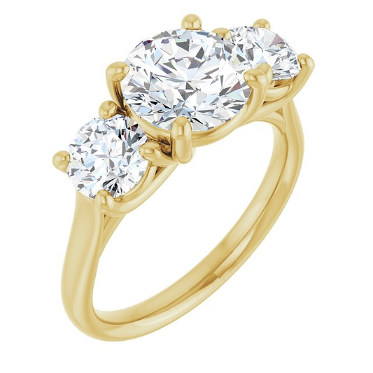 18K Yellow Engagement Ring Mounting