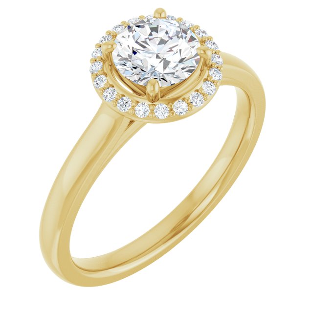 14K Yellow Engagement Ring Mounting
