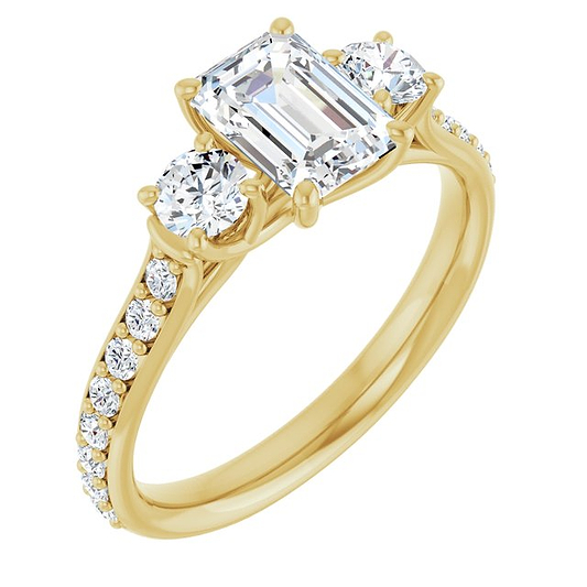 14K Yellow Engagement Ring Mounting
