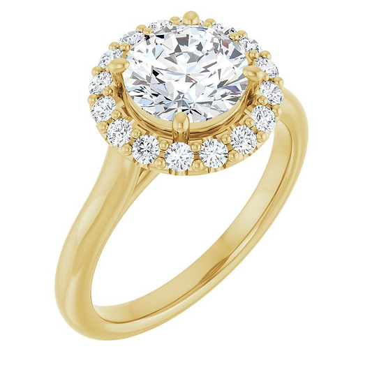 18K Yellow Engagement Ring Mounting