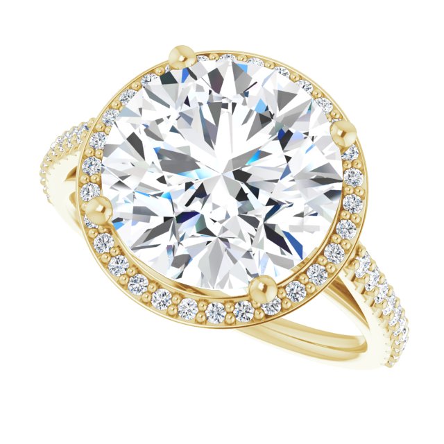 14K Yellow Engagement Ring Mounting