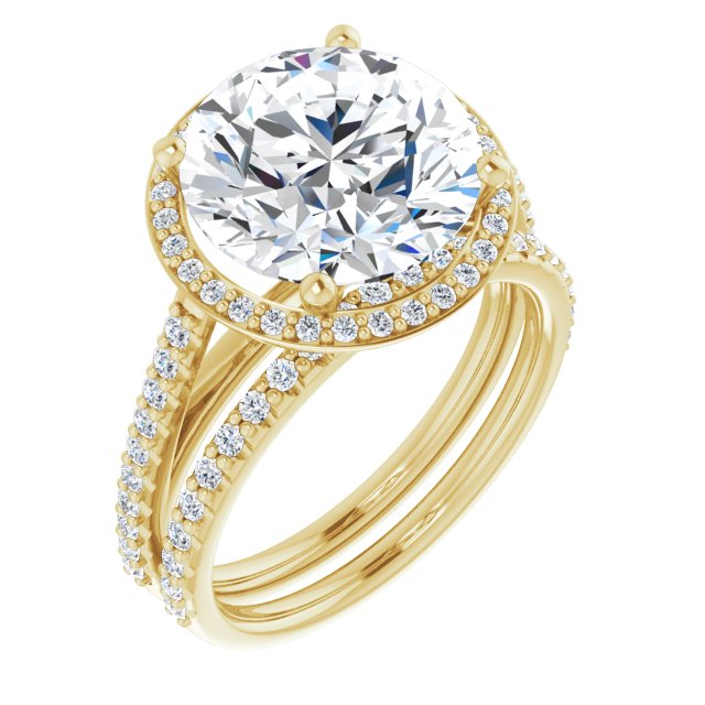 14K Yellow Engagement Ring Mounting