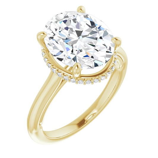 18K Yellow Engagement Ring Mounting