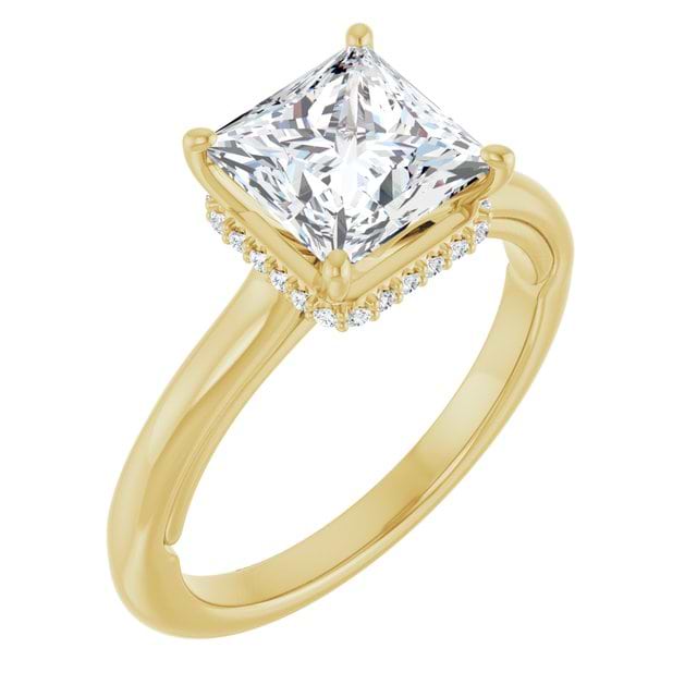 18K Yellow Engagement Ring Mounting