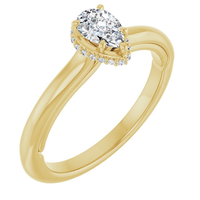 14K Yellow Engagement Ring Mounting