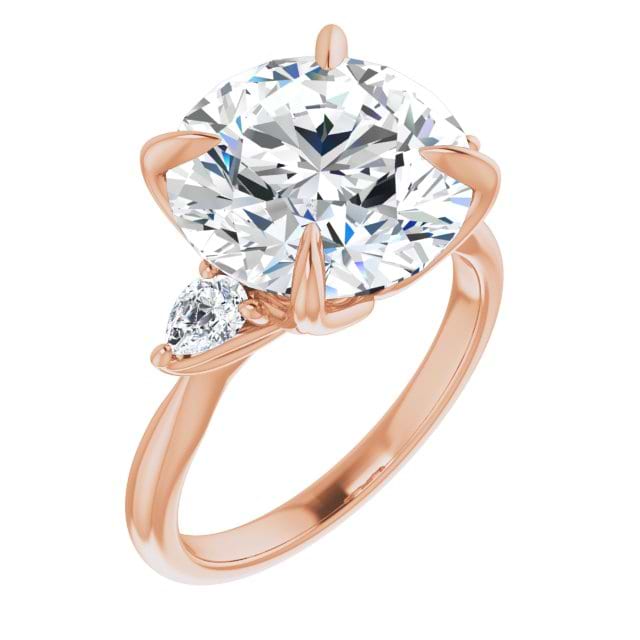 18K Rose 12 Round Ring Mounting
