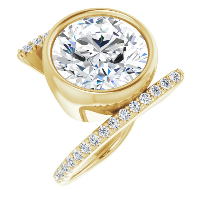 14K Yellow 12 Round Ring Mounting