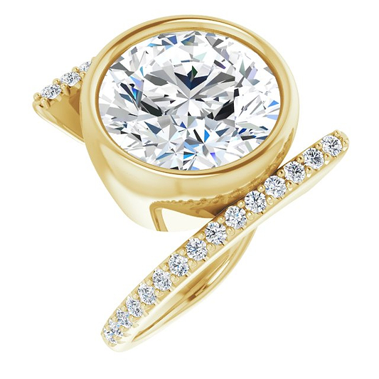 14K Yellow 12 Round Ring Mounting